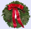 Christmas Wreath with pinecone and redribbon