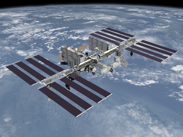 NASA artist rendering of completed International Space Station