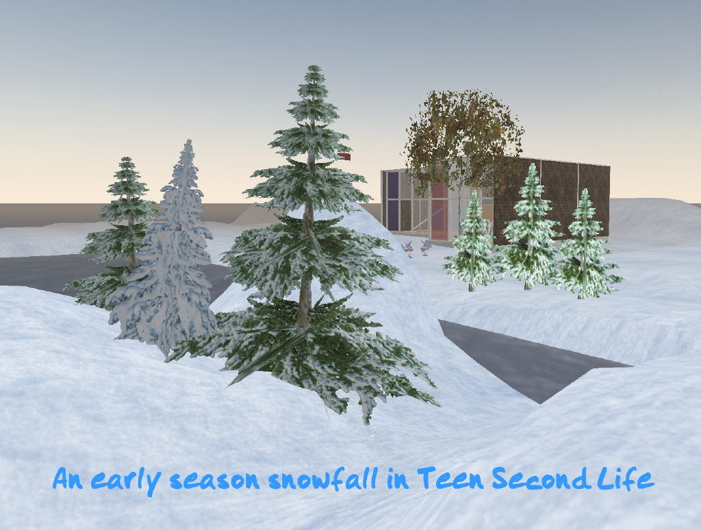 An early season snowfall in Second Life