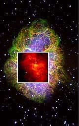 Composite of NASA images of the Crab Nebulae