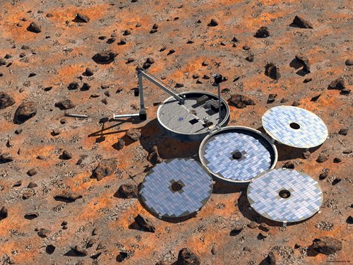 European Space Agency artist's conception of the Mars Express Beagle 2 Lander on the Red Planet