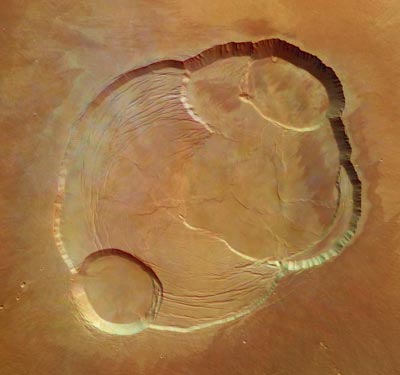 Mars Express photos of the South Pole ice cap