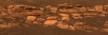 NASA photo of the bedrock outcropping in Eagle Crater by rover Opportunity on Mars