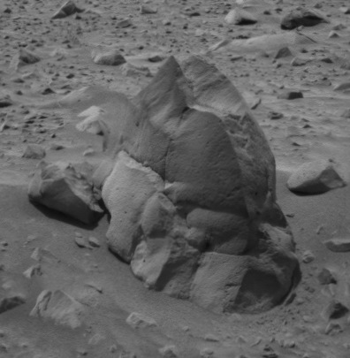 NASA photo of rock Humphrey by rover Spirit on Mars