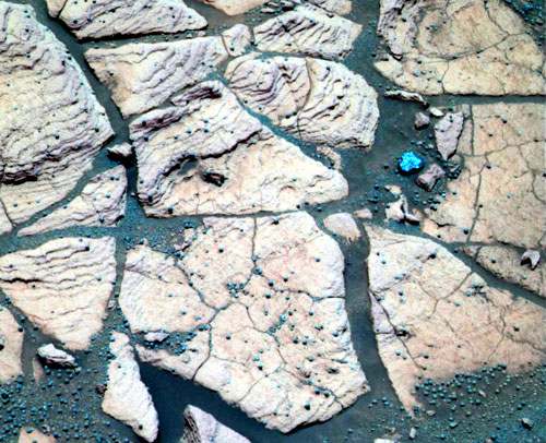 NASA photo of rock Shoemaker's Patio by rover Opportunity on Mars