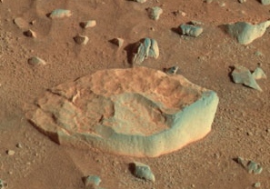 NASA photo of rock White Boat by rover Spirit on Mars