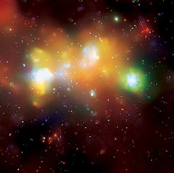X-ray image of hundreds of white dwarfs, neutron stars, black holes in multimillion-degree gas fog at Milky Way core, by Q. Daniel Wang, Univ of Mass