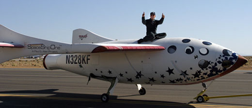 Mike Melvill atop SpaceShipOne