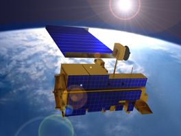 NASA artist concept of orbiting satellite