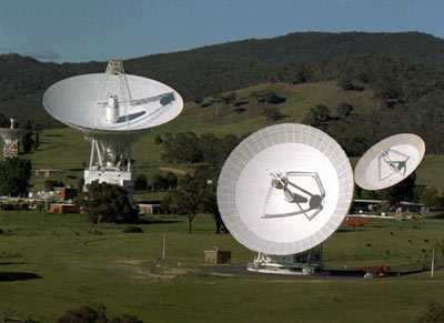 NASA photo of Deep Space Network antennas