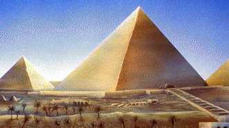 Painting of Egyptian pyramids